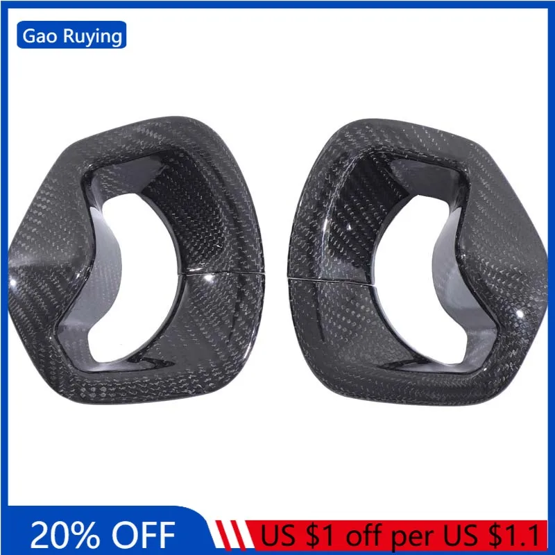 

Gao Ruying For BMW 7 Series G70 2023-2026 Real Carbon Fiber Car Front Row Seat Safety Belt Cover Trim Interior Car Accessories