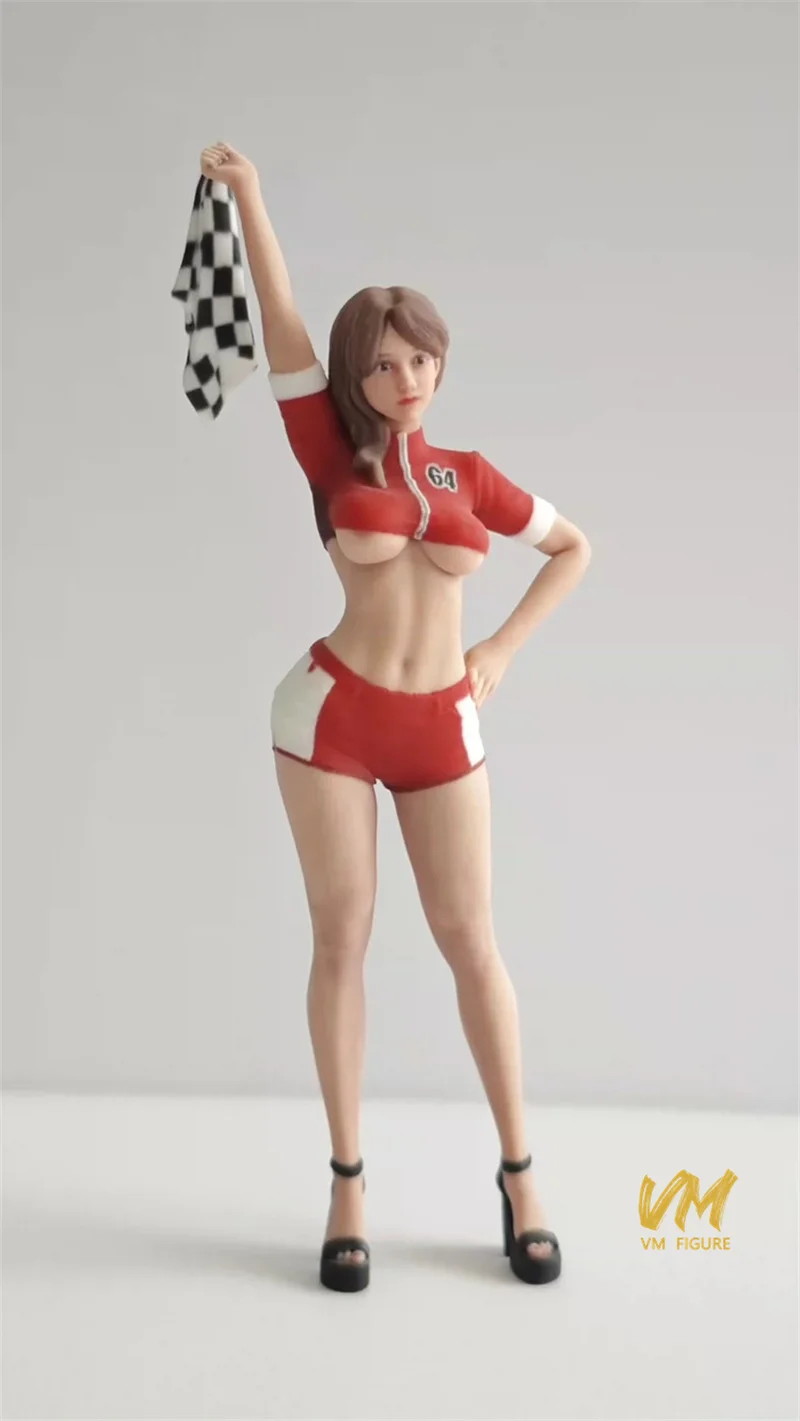 Realistic Diorama 1/18 1/16 1/12 Young Innocent Motorcycle Racing Girl Bikini Sexy Bunny Woman Miniature Figure Scene Props Doll