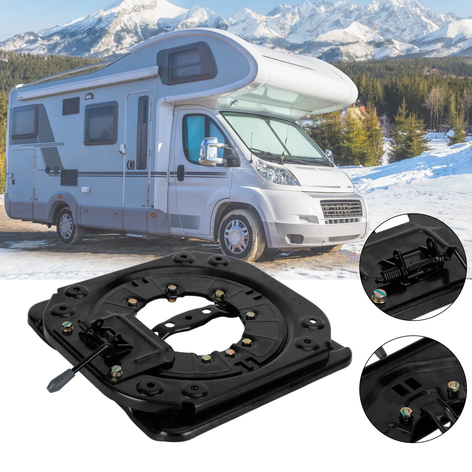

Areyourshop RV Rotating Seat Base - 360 Degree Swivel Mechanism for Camper Van Conversion & Chassis Modification