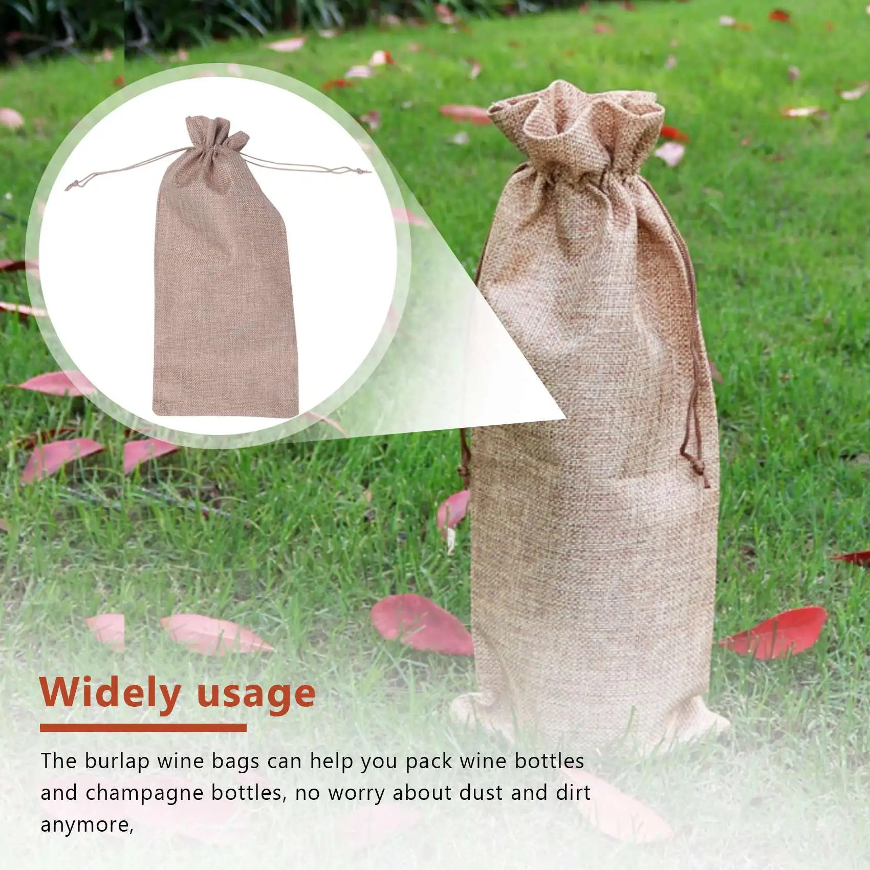 12 Pieces Burlap Wine Bags Jute Wine Bottle Bags with Drawstrings Reusable Wine Gift Bags with Tags for Party Blind Tasting B