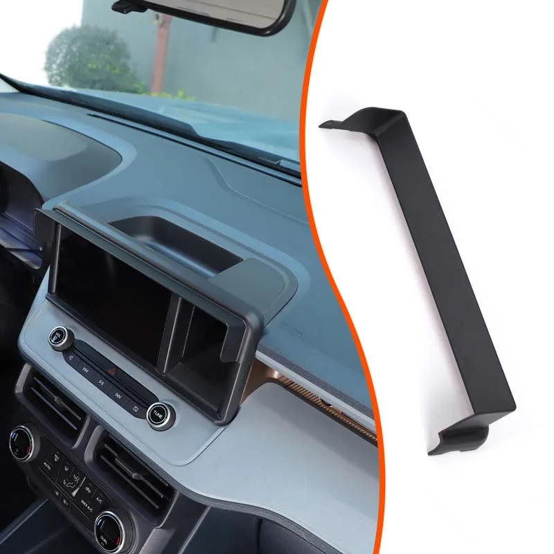 

1Pcs ABS Black For Ford Maverick 2022+ Car central control navigation screen sun visor decoration sticker interior accessories