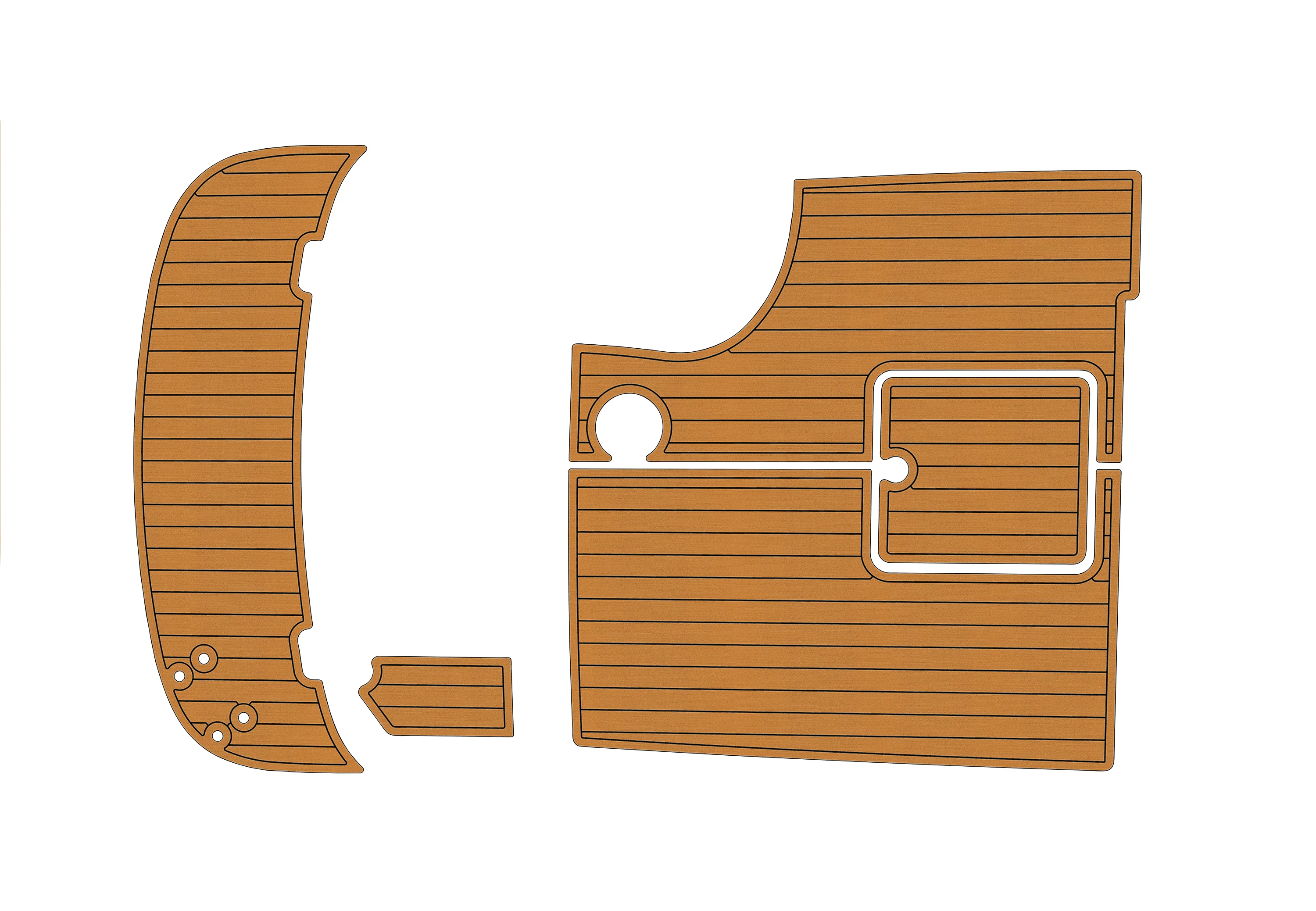 Eva foam Fuax teak seadek marine floor For 2010 Bayliner 802 Cockpit Swim platform 1/4