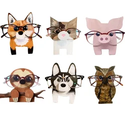 Creative Animal Glasses Rack Cute 3D Animal Wood Carvings Sunglass Display Rack Shelf Eyeglasses Show Stand Jewelry Ornaments