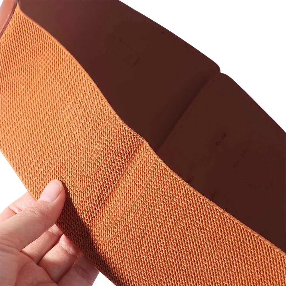 Fascia da smoking in PU regolabile alla moda Cintura con corsetto in pelle tinta unita Cintura dimagrante Corsetto a vita larga da donna