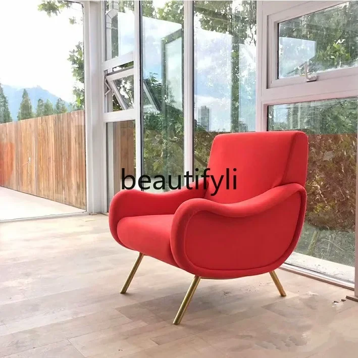 

S7486teae Nordic Single Homestay Ткань Гостиная Современный подлокотник Диван-стул для отдыха
