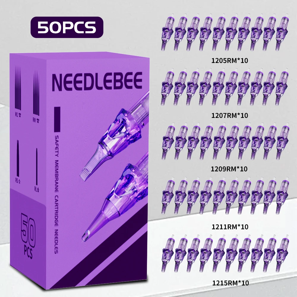 

Goldplume Tattoo Cartridge Needles 50 Mixed Set - Contains 1205Rm/1207Rm/1209Rm/1211Rm/1215Rm Five Models, Standard Sealed Packaging, Compatible with Mainstream Tattoo Machines, Smooth Ink Flow, Professional Tattoo Consumables Suitable for Tattoo Artists 