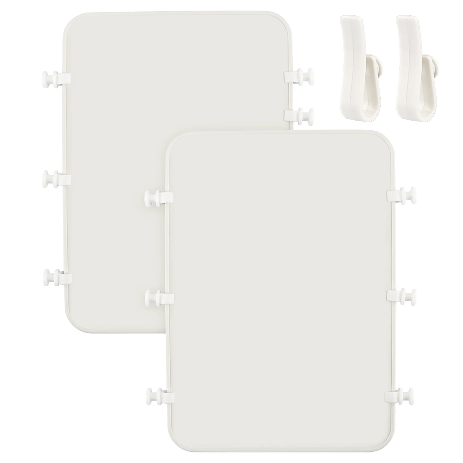 2pcs Space Management Organizing Accessories Divider Tray Set Wet Dry With Hook Horizontal Vertical White Fit For Bogg Bag