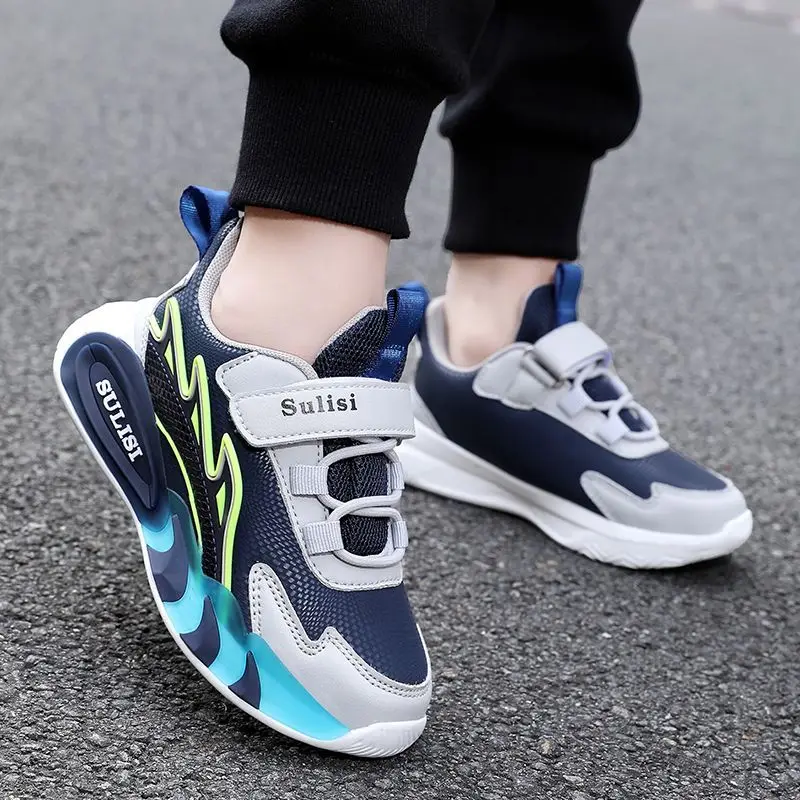 

2026 New Boys Leather Running Sneakers Big Kids Athletic Shoes for Autumn Winter Spring Casual Sport​
