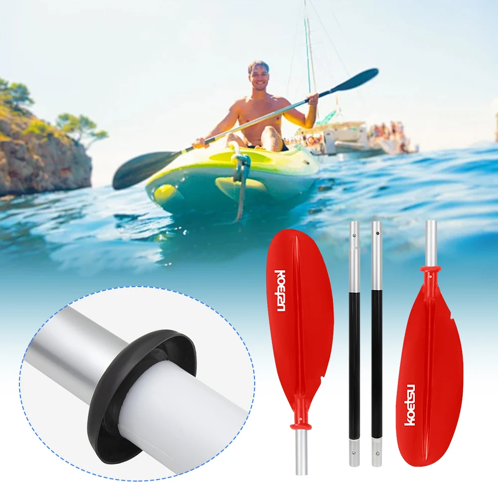 4-teiliges Doppelkopf-Surfpaddel aus Aluminiumlegierung, schwimmendes Kajak-Paddel, Stand-Up-Paddleboard-Paddel für Wassersport im Freien