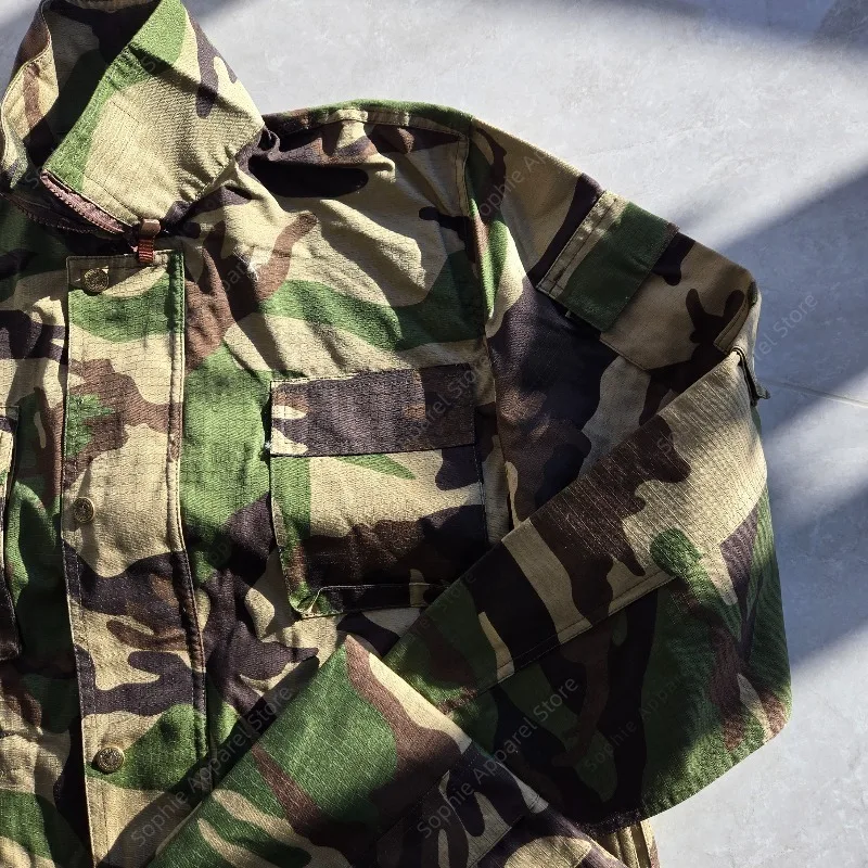 Tactical Military Uniform Set Men 87 PLA Army Combat Jacket Pants Woodland Camo Hunting Training BDU Suit Outdoor Airsoft Gear