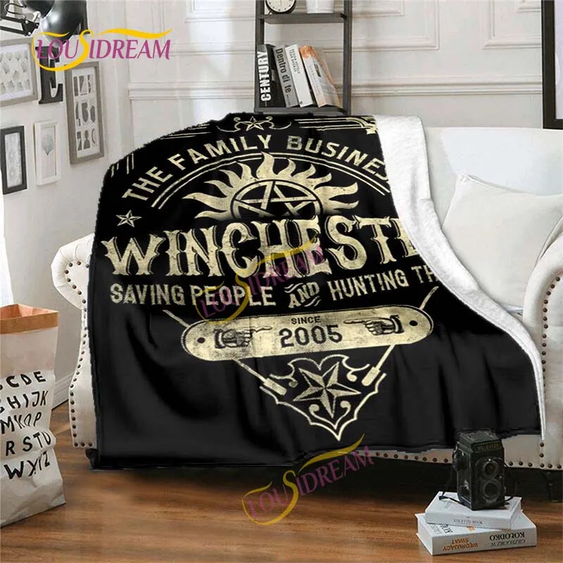 Supernaturalel Blanket  Flannel Print Blanket  Bedding Sofa Cover Bed Cover Air conditioning blanket  All season  Blanket