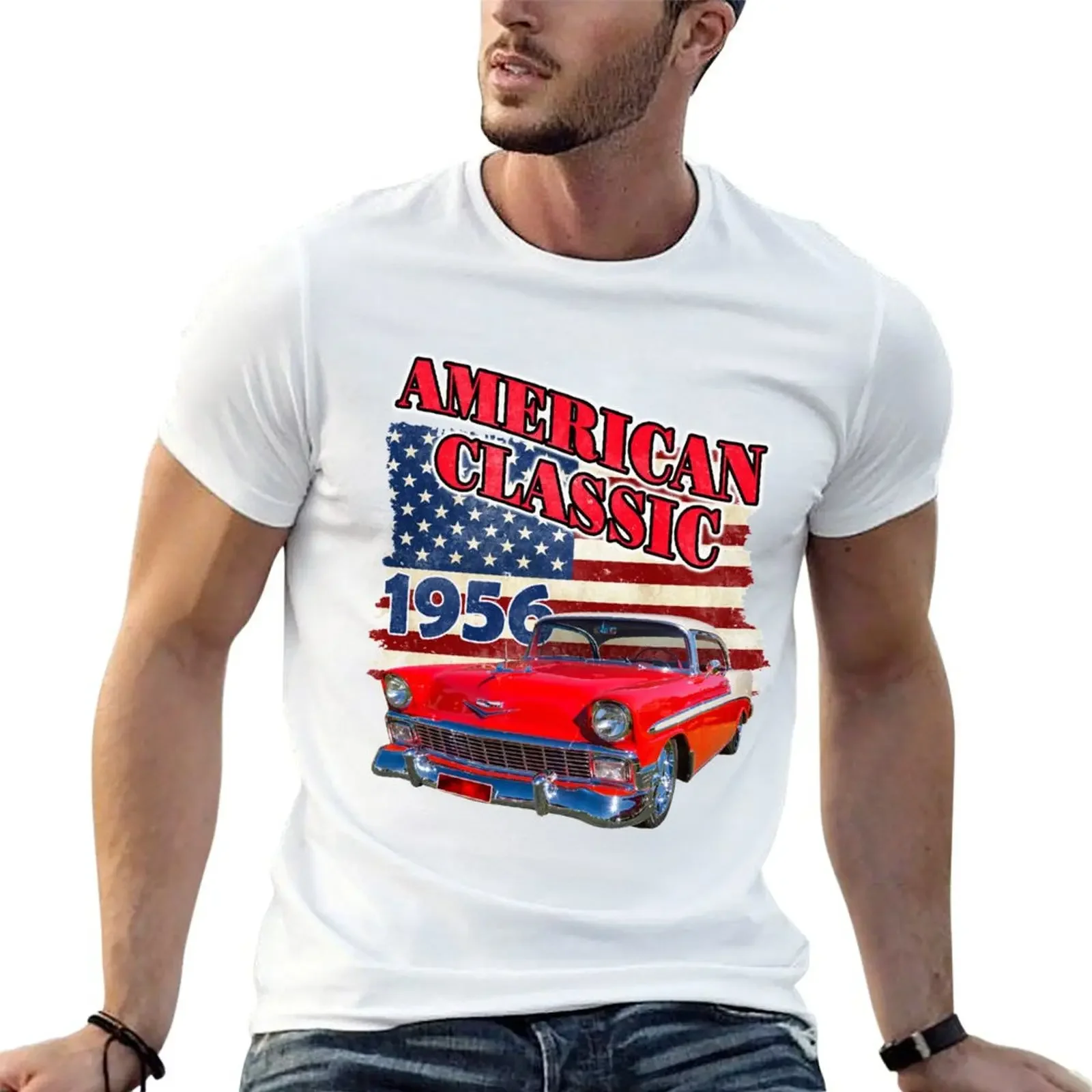 American Classic 1956 T-Shirt oversized t shirt valentines clothes funny costumes mens champion t shirts