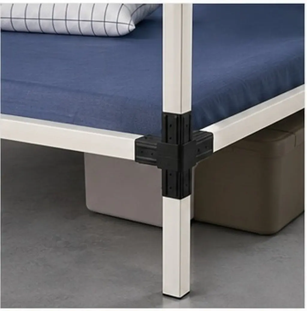 4Pcs Plastic Bed Frame Adapter Replacement For Bed Frame Support Student Right Angle Joint Tube Connector Repair