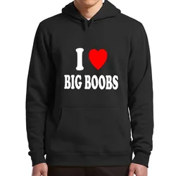 Sudadera con capucha para hombre y mujer, prenda con estampado de corazones y pechos grandes, divertida, suave, Unisex