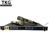 620-681MHz KTV karaoke stage performance skm6000 gold uhf dual-channel skm professional wireless handheld dj microphone