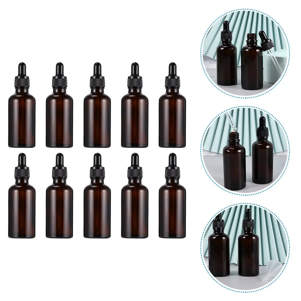 

10 Pcs Portable Travel Bottles Pipette Essential Oil Dropper Mini Leakproof Oils