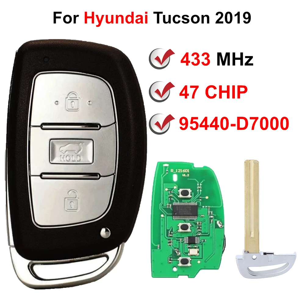 95440-D7000 433,92 MHz FSK NCF29A1X 47 Chip Keyless Smart Car Key dla Hyundai Tucson 2019