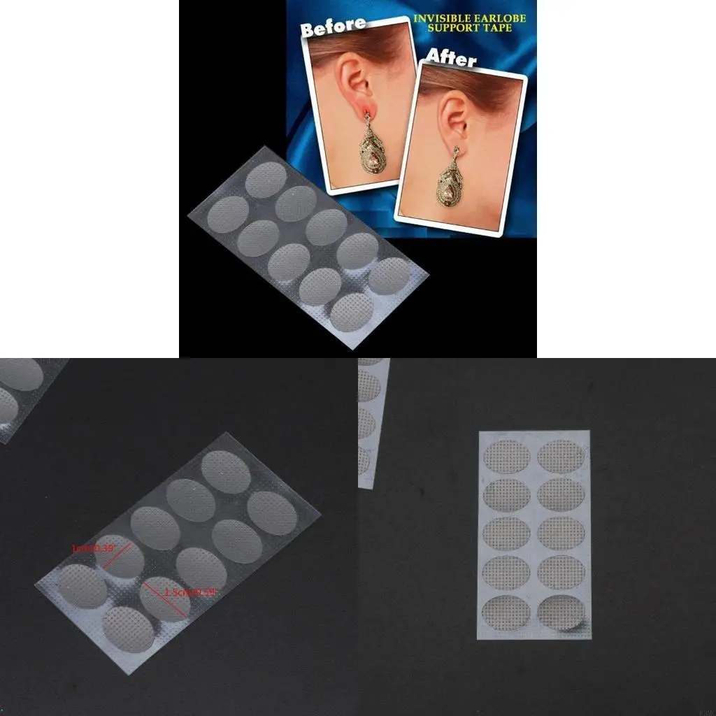 

R3MC 300Pcs Invisible Earrings Stabilizers Ear Holes Protective Waterproof Patches Earrings Support Patches for Earrings