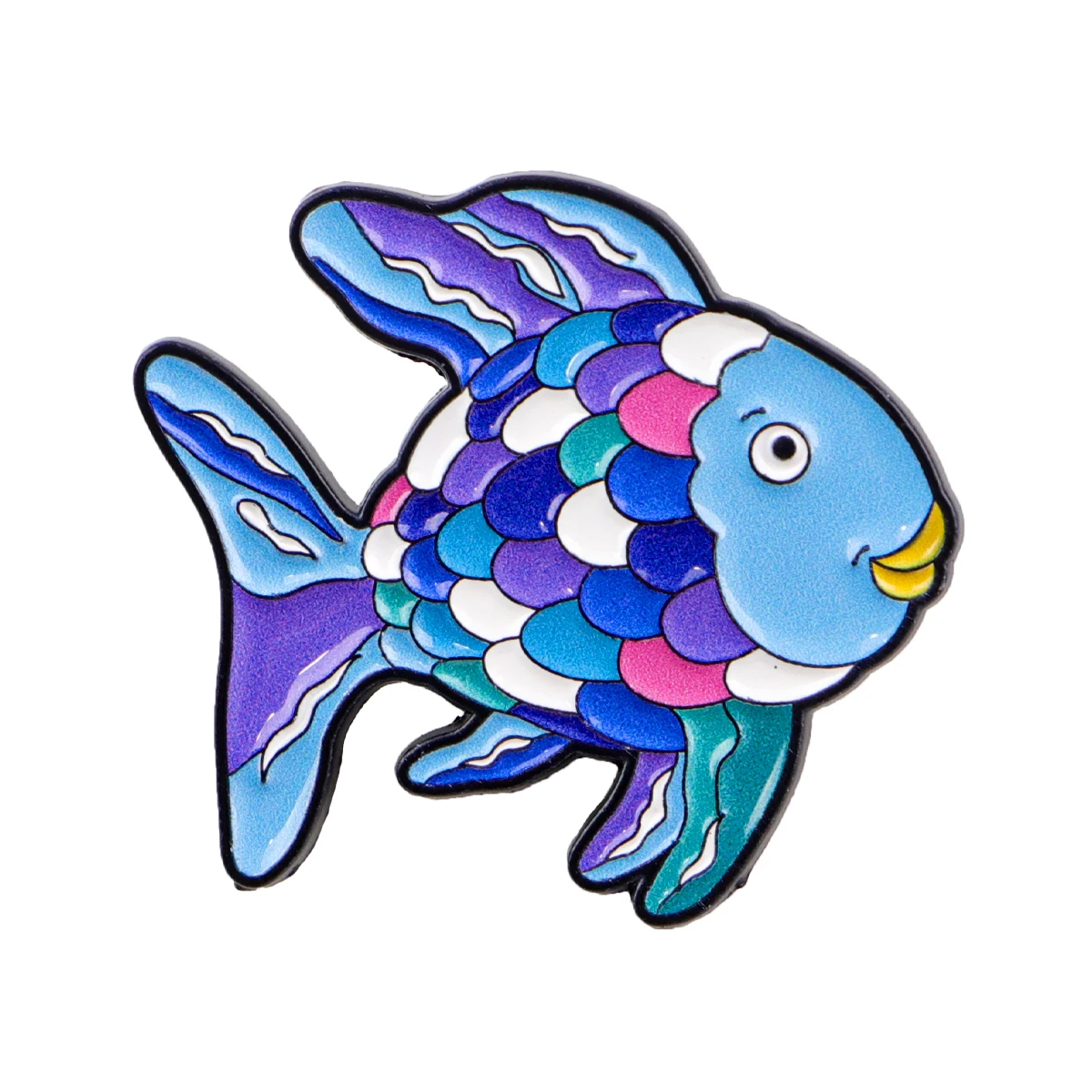 Twilight Enamel Pin, Colorful Fish Brooch Gift for Fans