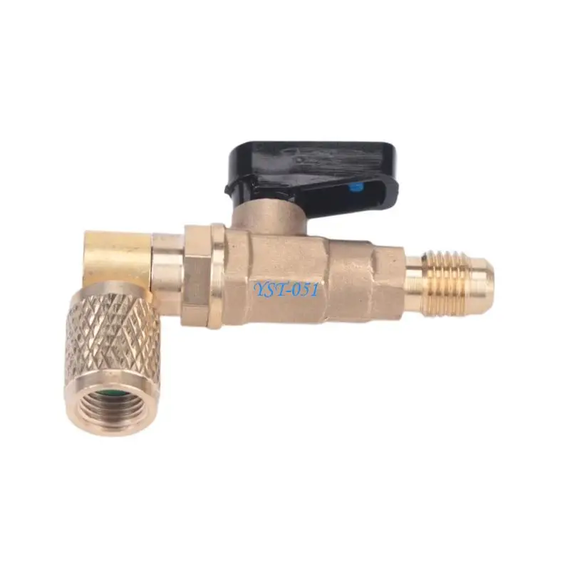 E15A Brass 90 Degree R22 Ball Valves Flows Control for Air Conditioner Refrigerator