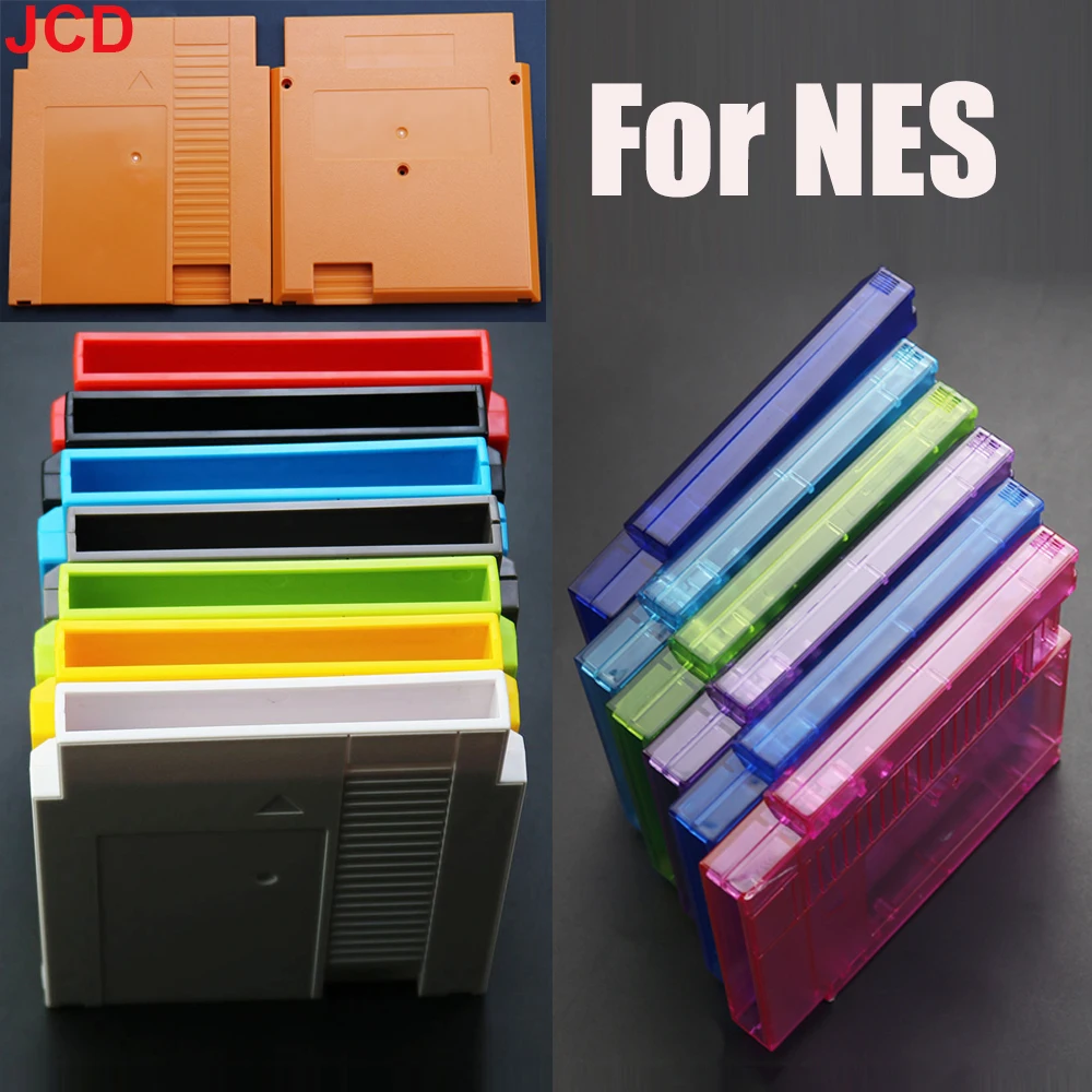 1pcs 72 Pin Game Card Box Game Cartridge Replacement Shell For NES For Entertainment System Cover Plastic Hard Case with 3 scre