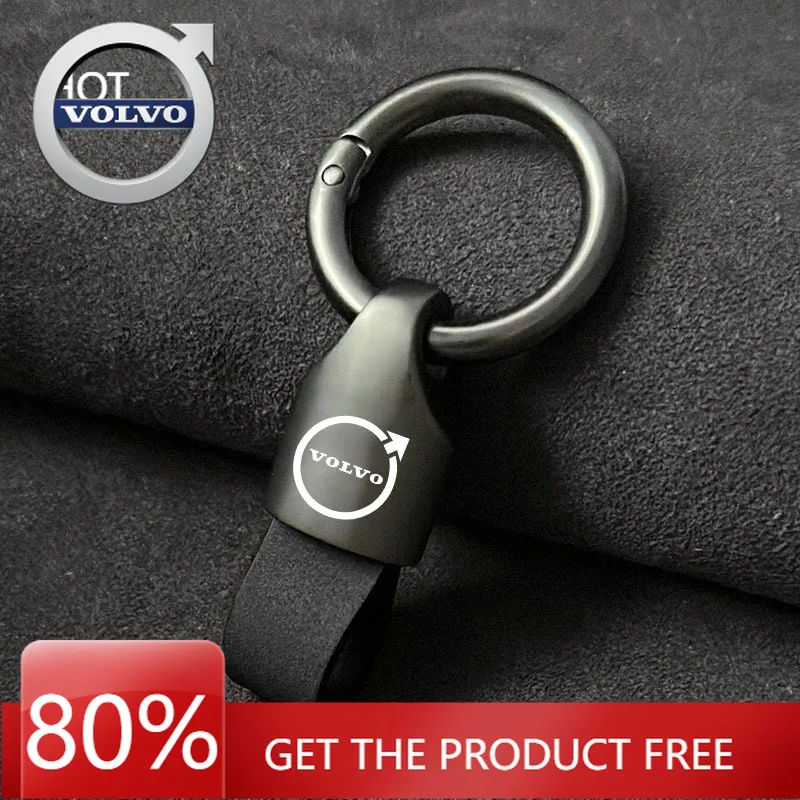 

Эмблемы 2026 Новый для Volvo Металлический сплав Кожаный автомобильный брелок Замшевый кулон Брелок для Volvo XC90 V90 V60 XC60 V40 S80 S60 S90 C4