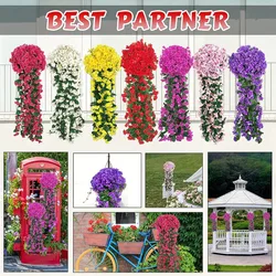 Artificial Flower Vine Rose Home Room Wall Valentine Decora Wedding Outdoor Arch Scene And Christmas Celebration Plants Hanging