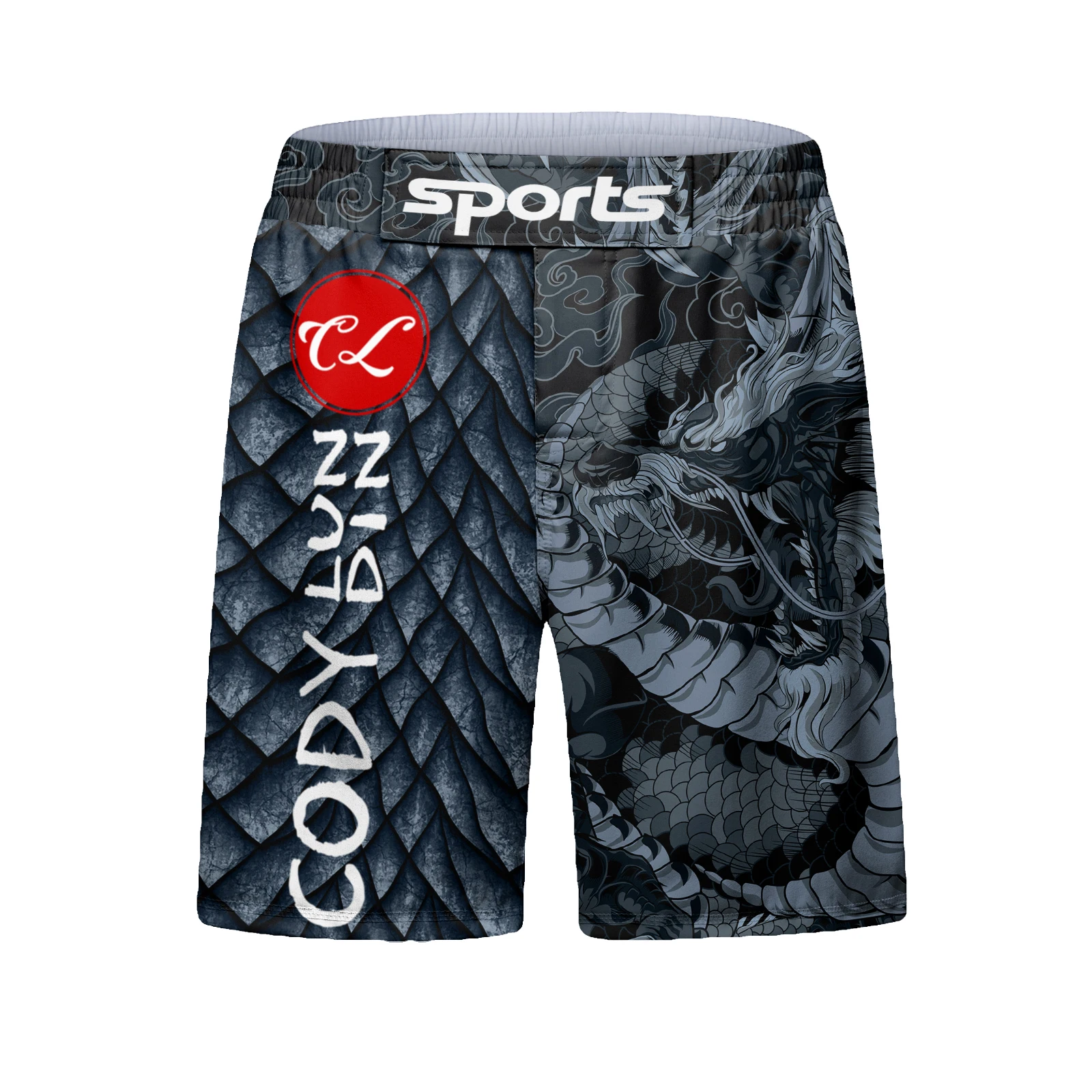 Cody Lundin Durability Polyester Jiu Jitsu Grappling Kickboxing Pants Shorts Print Men Muay Thai Trunk Shorts Mixed Martial Arts