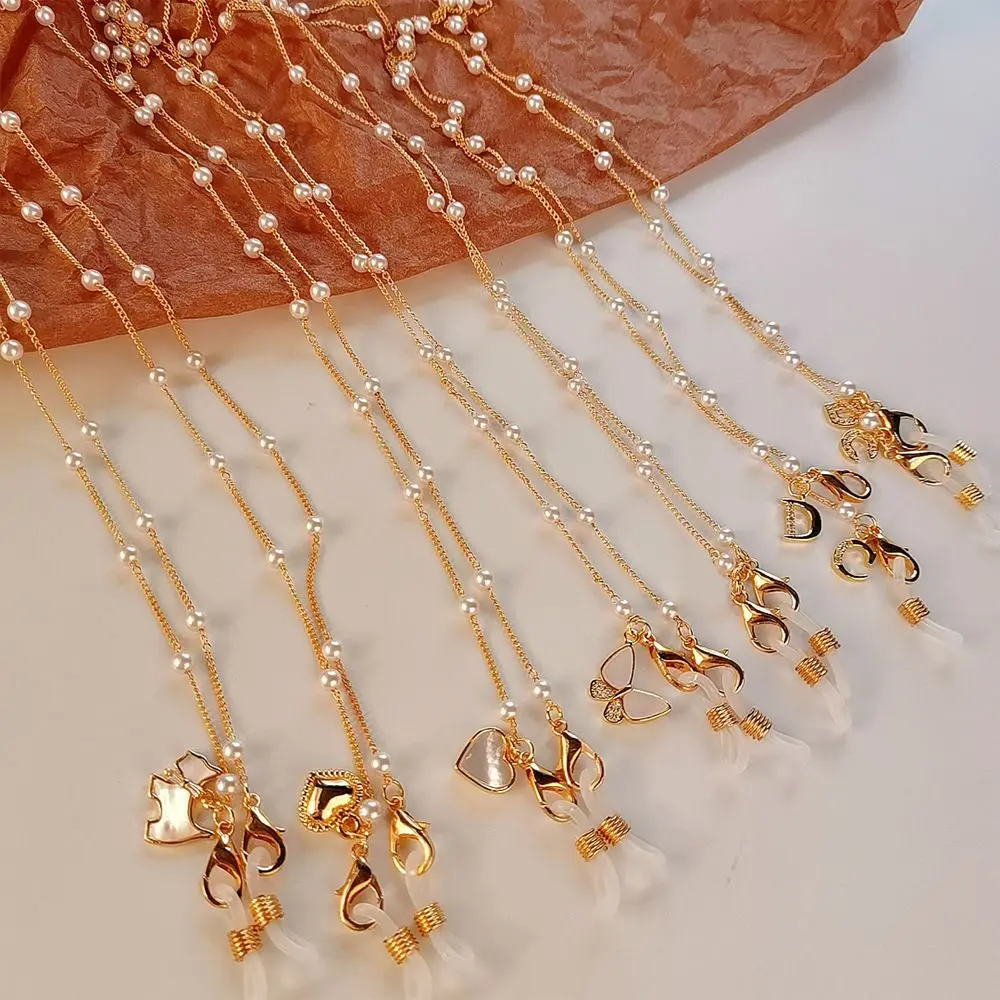 

Women Men Necklace Metal Eyeglasses Holder Glasses Chains Pearls Sunglasses Chain Mask Holder Strap Reading Glasses Lanyard