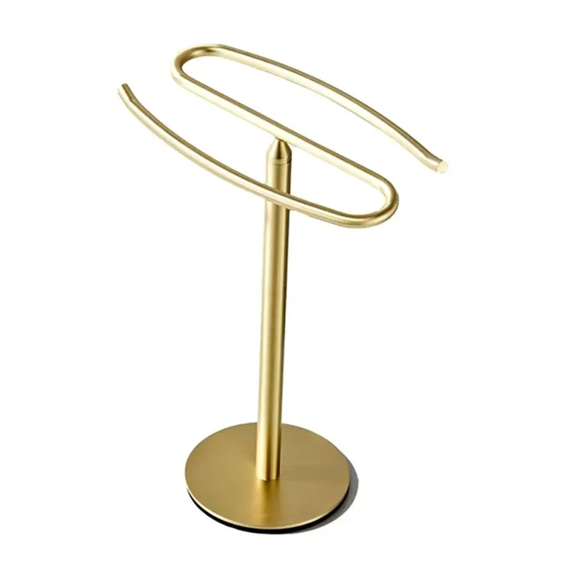 

1 Piece Gold Hand Towel Holder Stand Free-Standing Towel Rack Stainless Steel Towel Bar Rack Stand-New