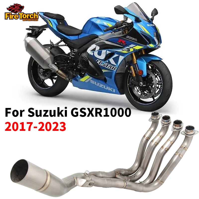 

For Suzuki Gsxr 1000 Gsx-R1000 2017 -2023 Motorcycle Exhaust Titanium Alloy Front Link Pipe Escape Moto Connect Original Muffler