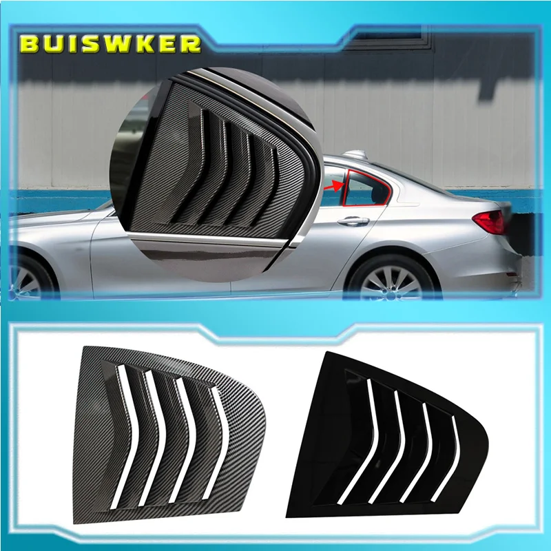 

Side Vent Rear Window Shades Louver Shutter Sticker Cover Trim For BMW 3 Series F30 318i 320i 325i 2013-2019