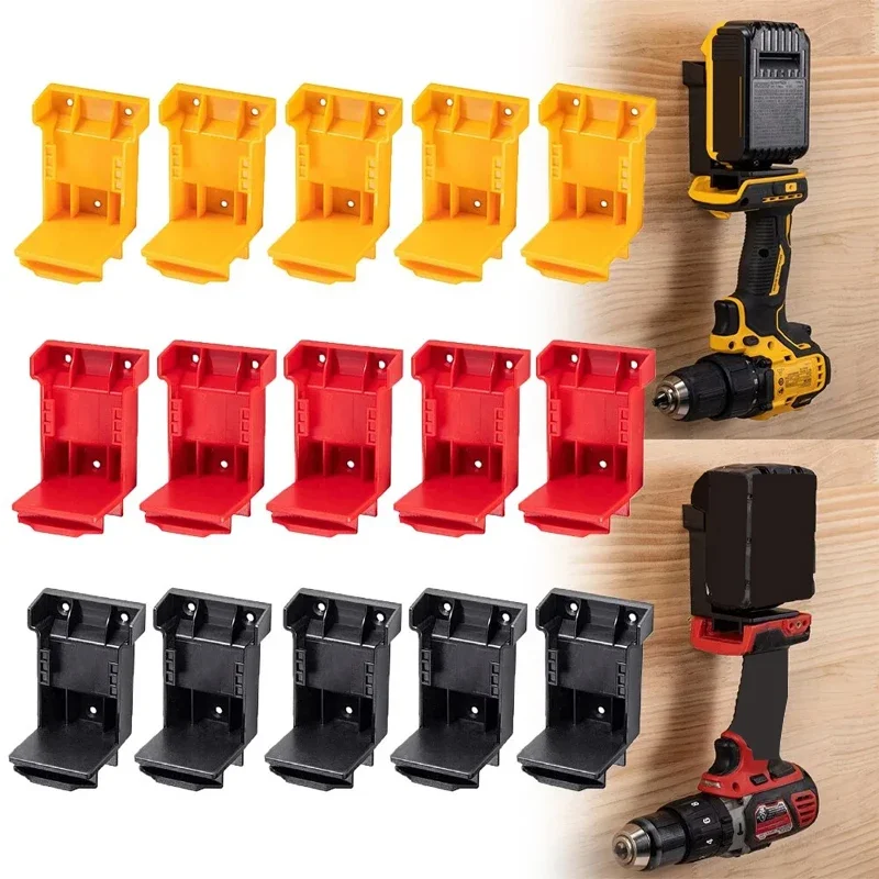 5PCS Tool Mount for Dewalt for Milwaukee 18V 20V Drill Tools Battery Holder for Dewalt 20V Battery Mount Dock Holder Fixing Seat