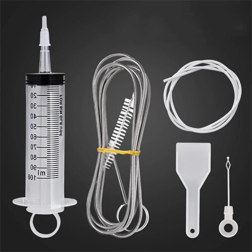 Clean Brush Kit for Refrigerator Drain Wash Brush Suction Syringe 1.5M Hose Fridge Drain Hole Cleaner Stick Dredge Tool Cepillo