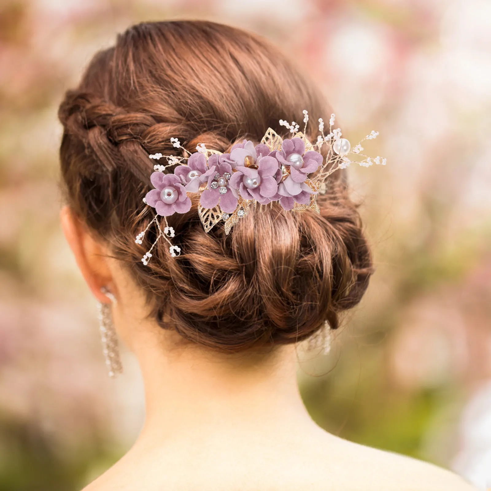 4 Pcs Hair Stick Bridal Headpieces Wedding Pins Flower Accessories Floral Hairpins Women for