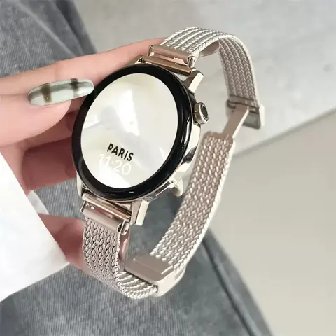 20 22mm 고급 금속 마그네틱 스트랩 삼성 갤럭시 시계 6 44 40mm 5pro active2 기어 s3 팔찌 화웨이 시계 gt2/3 벨트