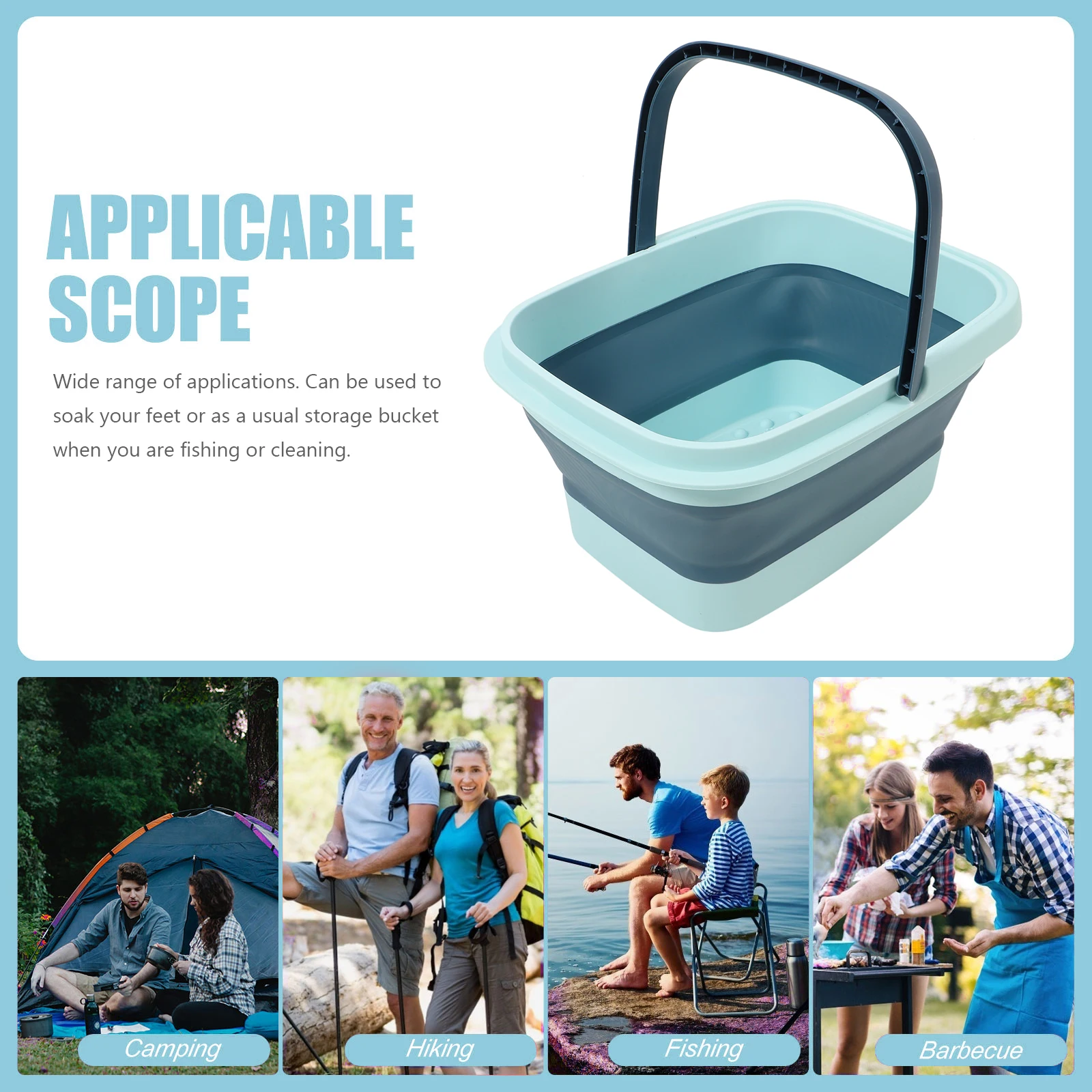 

Foot Tub Multi-purpose Basin Folding Soak Bucket Bowl Feet Soaking Bath Portable Footbath Buckets Tpe