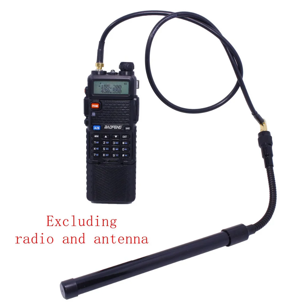 안테나 익스텐션 케이블 AR-152 AR-148 SMA 수암 무선 동축 케이블, Baofeng UV-5R UV-82 UV-9R 워키토키용, 60 cm, 100cm