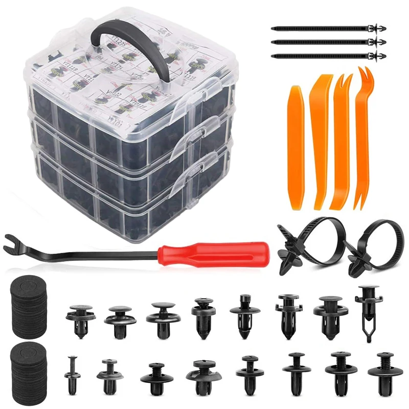 Gemischte Größe Auto Kunststoff Retainer Clips Automobil Kotflügel Push Pin Niet Tür Trim Panel Retainer Automobil BumperFasteners Werkzeug – Detail 2
