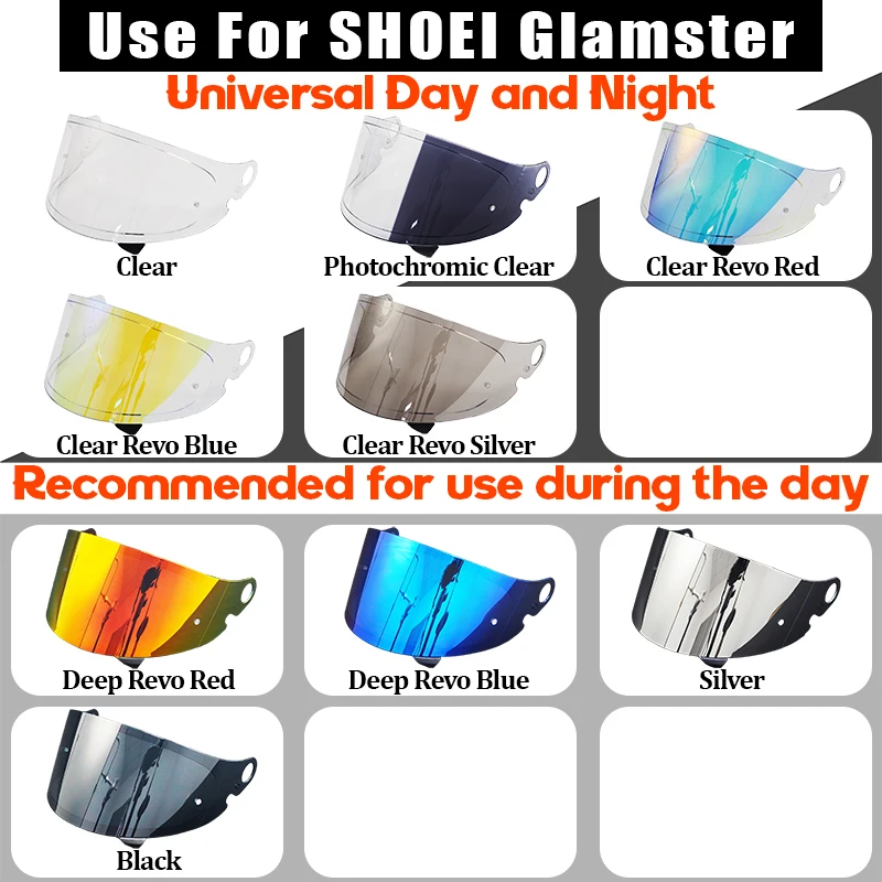 

For SHOEI Glamster CPB-1V Quick Change Photochromic Replacement Motorcycle Helmet Visor lens,UV Protection Shield Accessories