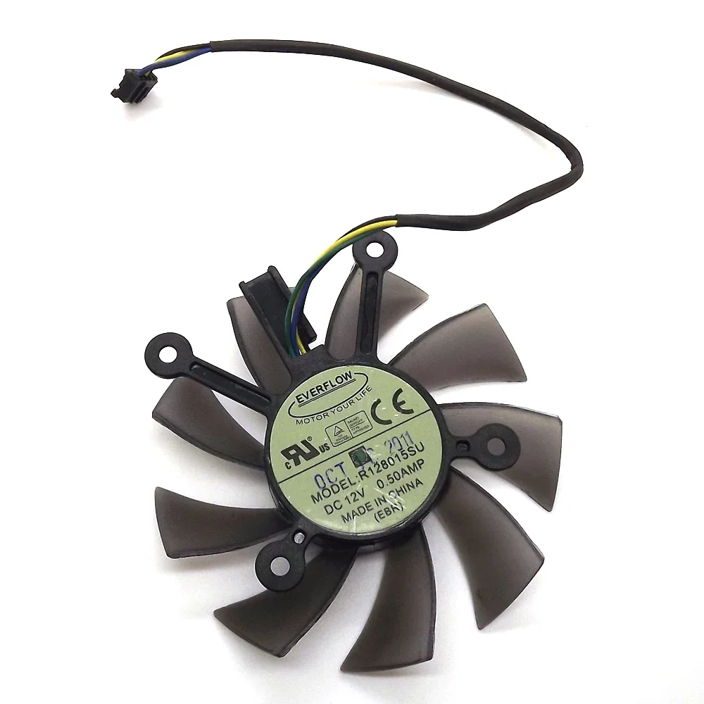 Frete grátis R 128015 SU DC 12V 0,50AMP 4Pin 75mm para ASUS GTS450 460 HD7850 EAH5830 6850 8600 9800G 9600 Ventilador de refrigeração