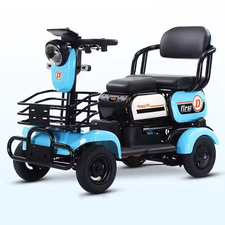 Y4-LH Four-wheel Electric Vehicle for Elderly Household Small Scooter Three-seat Adjustable Electric Tricycle Elderly Leisure