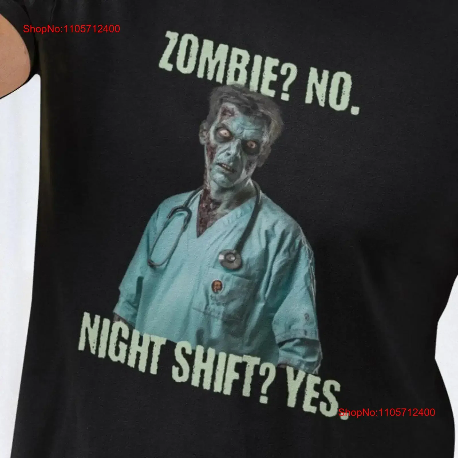 Zombie Male Nurse Halloween T Shirt for Night Shift Registered Humor or Overnight RN LPN NP vintage Washed Versatile Stylish