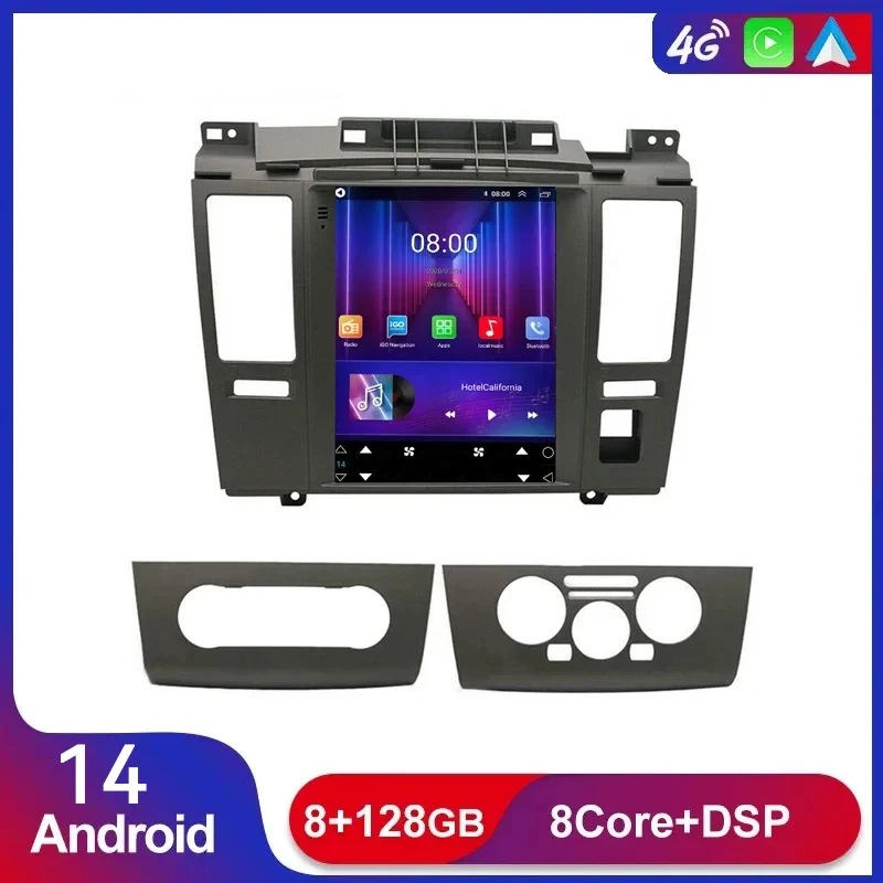 

Android 14.0 Car Radio for Nissan Tiida C11 2004-2012 2013 Multimedia Player 2Din 9.7" 4G WIFI Carplay GPS Navi No DVD Head Unit