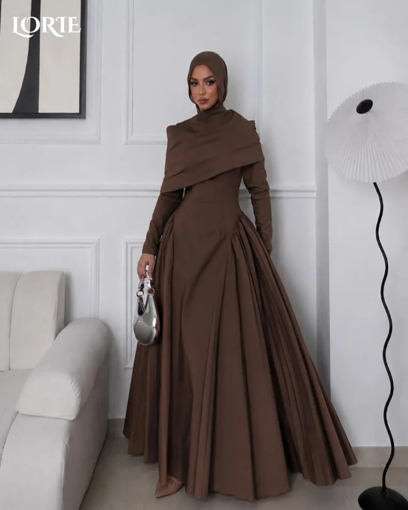 LORIE Sexy Krepp-Meerjungfrau-Abendkleid mit Neckholder und tiefem Ausschnitt, Chiffon-Prinzessin-Abschlussballkleid, A-Linie, glänzende Falten, Partykleid, maßgeschneidert
