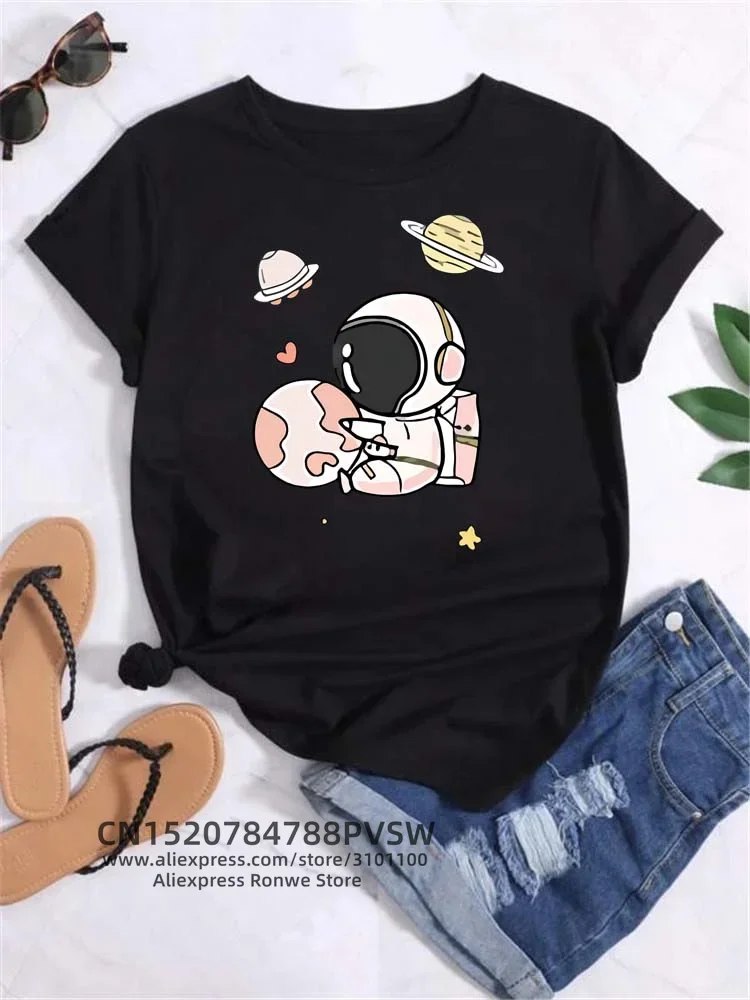 女性用半袖ラウンドネックTシャツ,ストリートウェア,カジュアル,ヴィンテージ,ファッショナブル