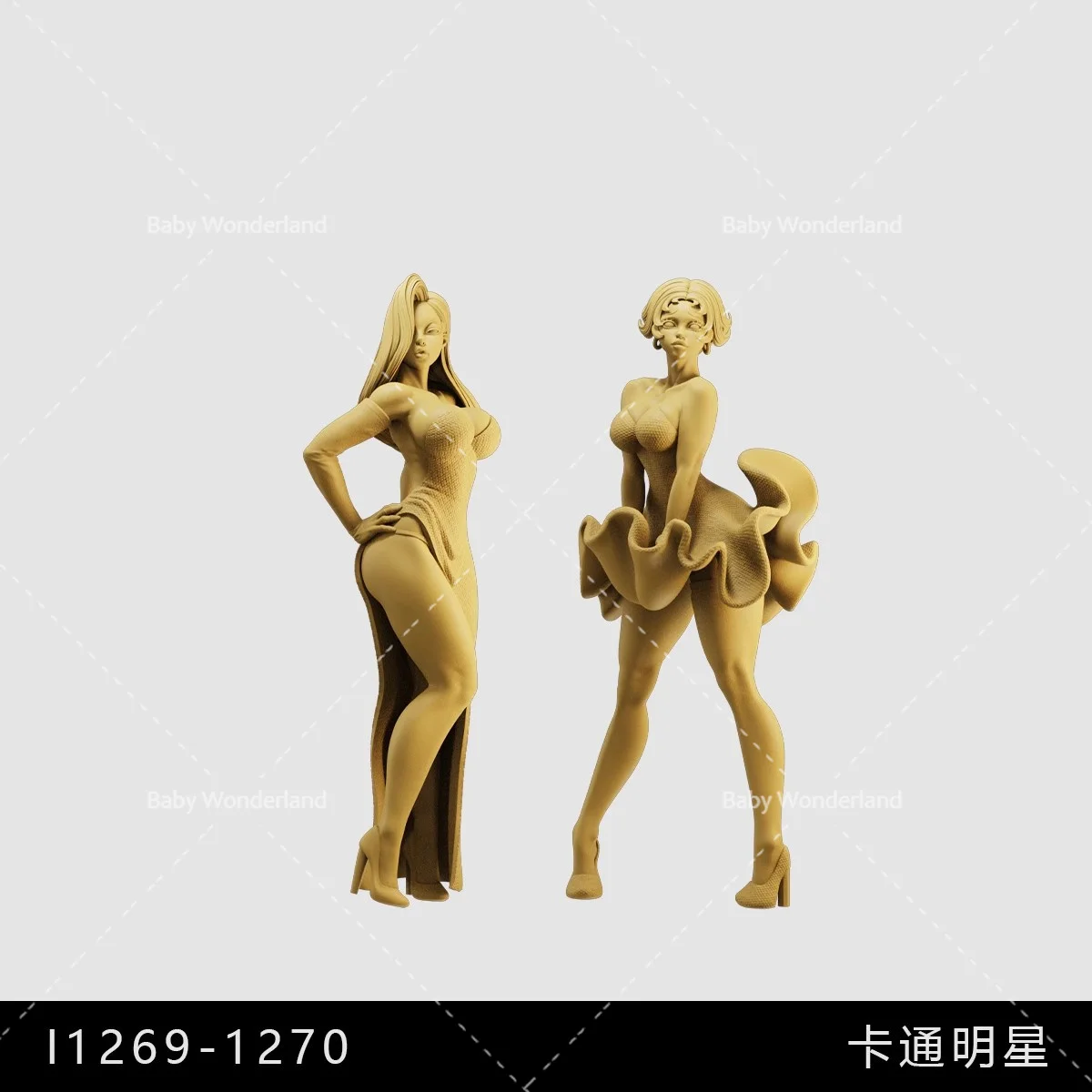 

In Stock Unpainted Miniatures 1/64 1/43 1/35 Figure Sexy Cartoon Character Star Dolls Model Creative Scene Prop