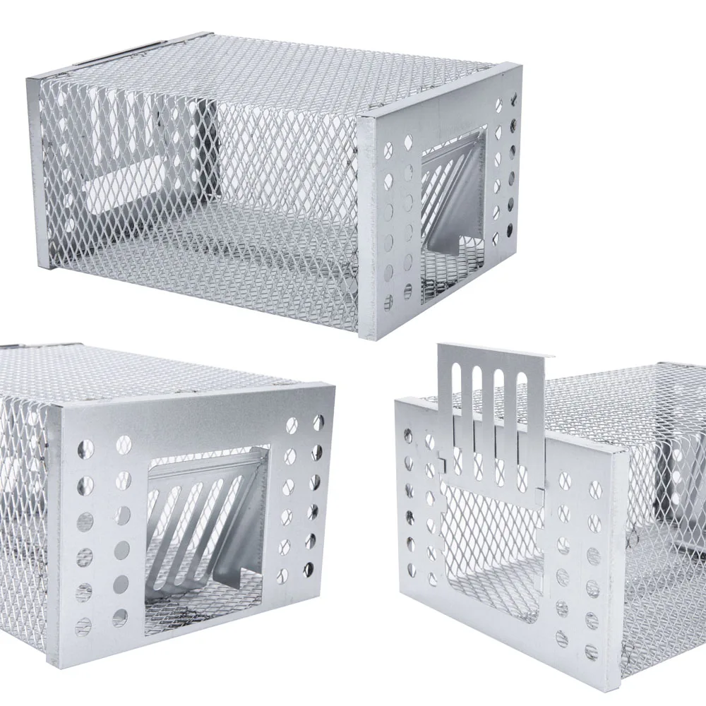 Rat Trap Cage Smart Double Door Mice Trap Pest Control Effective Sanitary Safe Mouse Cage Traps with Air Holes