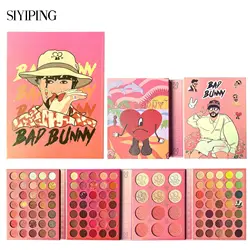 Bad Bunny Color Gillter Eyeshadow Palette Matte Makeup Plate Easy To Wear Cosmetics for Eyes Girl Shimmer Long Lasting Korean