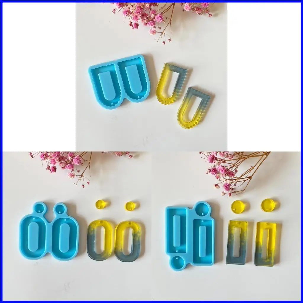 

Серьги с овальным прямоугольником ручной работы.